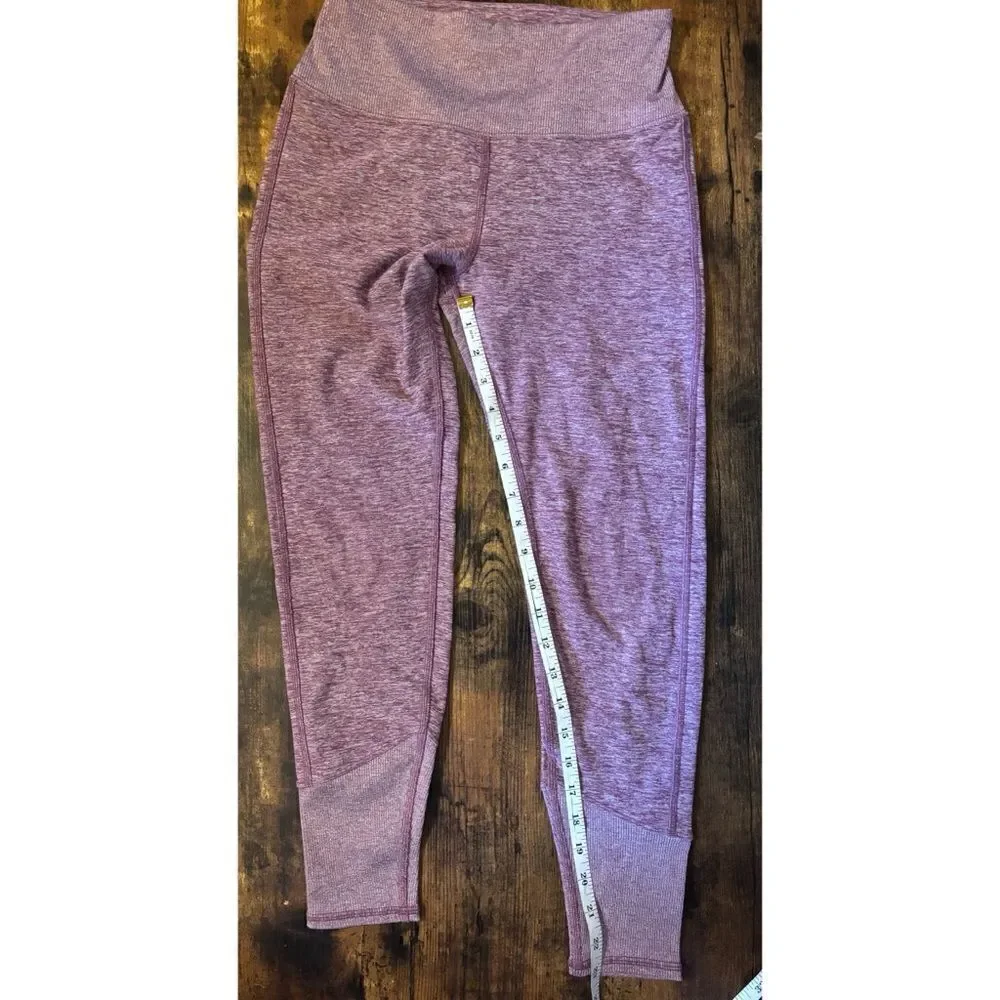 Alo Yoga High Waist Lounge Crop Leggings Gym Pink Heather Size S